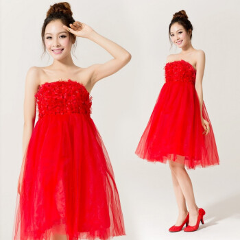 孕妇婚纱礼服红色(2)