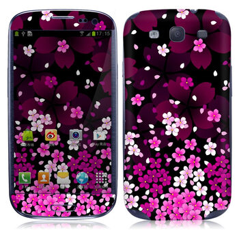 IdeaSkin 三星 I9300 Galaxy SIII/I9308/I939 樱花漫天飞 外壳保护套皮贴膜 DCUA010287