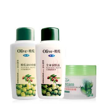 依风 olive 橄榄系列超值护理三件套 （sod蜜225ml+润肤露225ml+补水保湿霜橄榄油型100g）