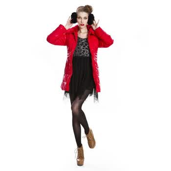 veilond伟伦时尚修身毛领中长款羽绒服女式冬装清仓特卖1D97205 粉色 L