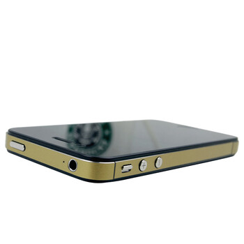 SkinAT 苹果iPhone4/4S 边框贴膜 侧边贴 金 iphone 4