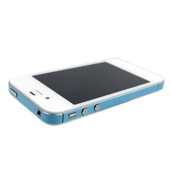SkinAT 苹果iPhone4/4S 边框贴膜 侧边贴 浅蓝 iphone 4