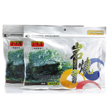 中国台湾三味屋韩式芥末味海苔45g*2袋