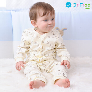 Baby2 2012秋冬新款婴幼儿开襟衫+裤子宝宝套装DNC661159 黄色 120