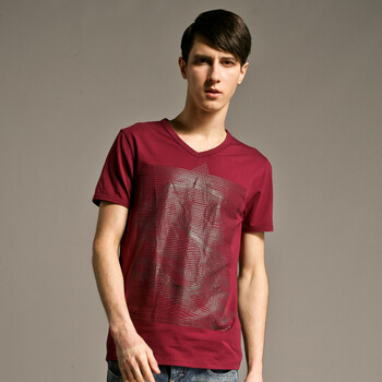 gxg1978 男士个性图案印花休闲V领短袖T恤#1