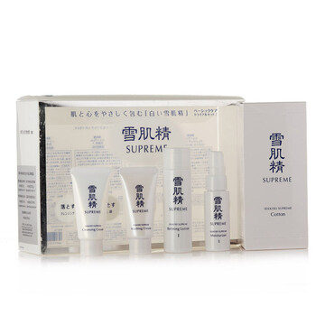 高丝雪肌精KOSE SEKKISEI 纯怡限定旅行组 清醇型（洁肤霜20g+洗颜霜20g+水35ml+乳20ml+棉28片）