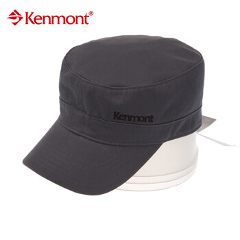 kenmont凯蒙特春夏男士女士户外防晒遮阳棒球帽子平顶帽KM-0144 深灰色