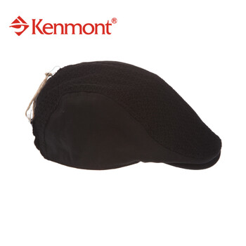 kenmont凯蒙特帽子 春夏男士帽子 女士帽子 经典半织片时尚鸭舌帽子KM-1029 黑色