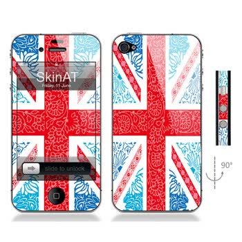 SkinAT iPhone4/4s手机正背面贴膜 英国旗 森系米字旗4 iphone 4
