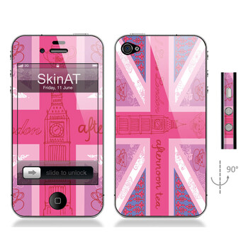 SkinAT iPhone4/4s手机正背面贴膜 英国旗 浪漫米字旗 iphone 4