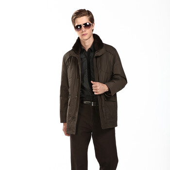 波司登男装 休闲懒兔毛领防寒服 1192-08215 N303(咖啡) 52A(185/100)