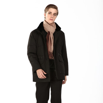 波司登男装 休闲懒兔毛领防寒服 1192-08215 N001(黑色) 52A(185/100)