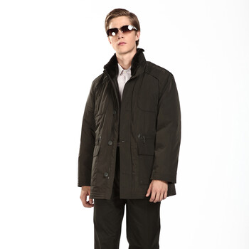 波司登男装 休闲懒兔毛领防寒服 1192-08215 N008(绿灰) 52A(185/100)