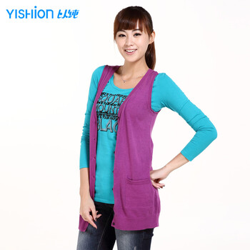 <em>以纯</em> 反季特卖 女装针织<em>开衫毛衣</em>10322302 黑