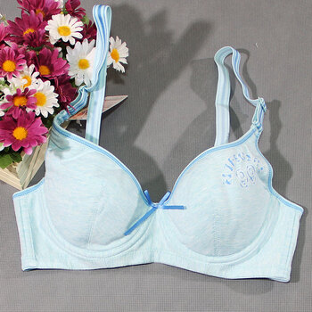 <em>怡兰芬</em>少女<em>文胸</em>纹<em>胸罩</em>学生<em>内衣</em> 钢圈薄棉聚拢