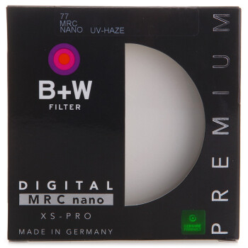B+W XS PRO MRC-UV 77mm 超级多层镀膜超薄UV滤镜（适用佳能24-70,70-200,17-40,24-105，尼康24-70等镜头）
