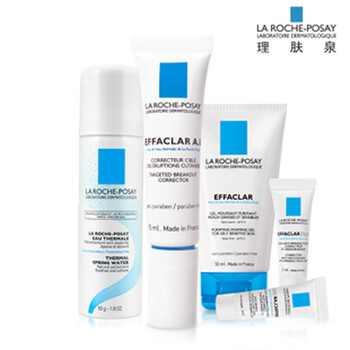 理肤泉祛痘套装 净化修护霜+小喷雾+洁面50m