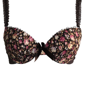 五月盛女 聚拢调整 少女可爱小碎花<em>文胸</em> 简约自