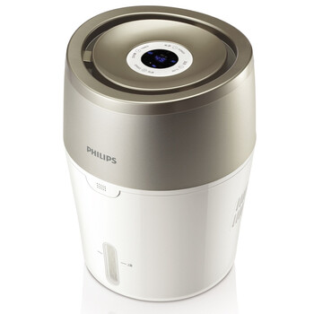飞利浦(PHILIPS)加湿器 上加水 纳米无雾恒湿 静音办公室卧室家用加湿 HU4803/00牡蛎金属色