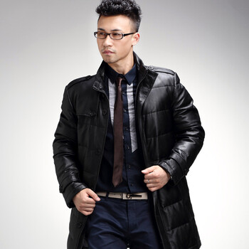 潮拉拉CHAOLALA冬新款<em>男</em>皮衣<em>羽绒服</em>绵羊皮