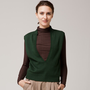 佧伽2012新款<em>大V领</em>纯色针织<em>马甲女</em>秋冬<em>毛线</em>背