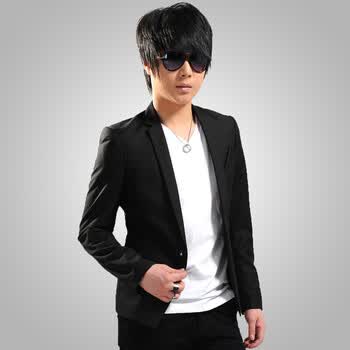Guuka/古由卡新款春秋男士休闲西装外套韩版小西