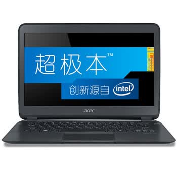 �곞��acer��S5-391-53314G25akk 13.3Ӣ�糬������i5-3317U 4G 256G��̬Ӳ�� ����4.0 WIN7) ��ɫ