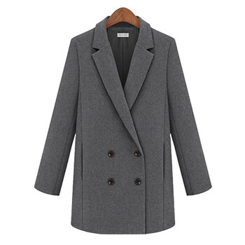 西装领宽松呢外套 小西装女外套短款夏