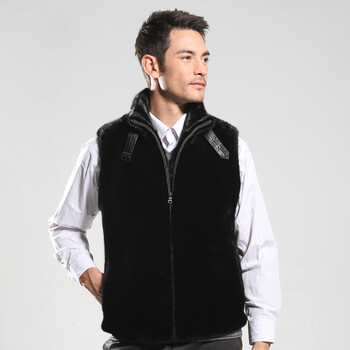 NAMP2012新款海宁水貂皮草<em>男款</em>裘皮外套马