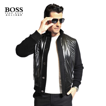 YARNBOSS 秋冬款英伦风男士立领夹克外套 商