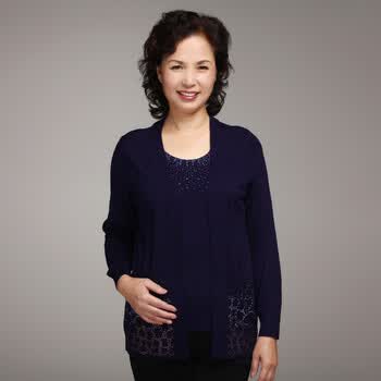 芯羊 2012秋季新品女装 <em>中老年假两件套毛衣</em> 时