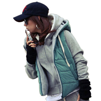 熊唐美佳 秋冬时尚休闲<em>女棉马甲</em>加厚连帽马夹