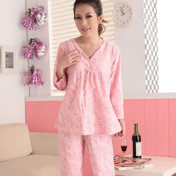 莎倩2012新品爆款秋冬天<em>套头睡衣女士</em>纯棉长