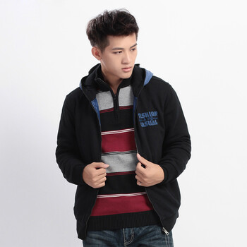 以纯 男装开衫两面穿2012春秋款拉链夹克214