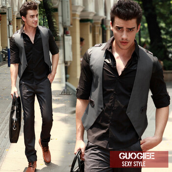 古玑GUOGIEE 男装英伦风<em>西服</em>修身majia韩版