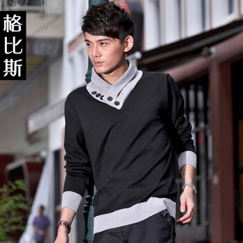 2012秋新款男装 韩版V领时尚长袖<em>毛衣服男生</em>