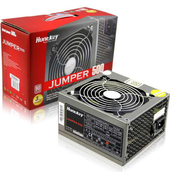 航嘉（Huntkey）jumper500 电源（额定500W/80plus白牌/主动PFC/全电压/智能温控/背部走线）