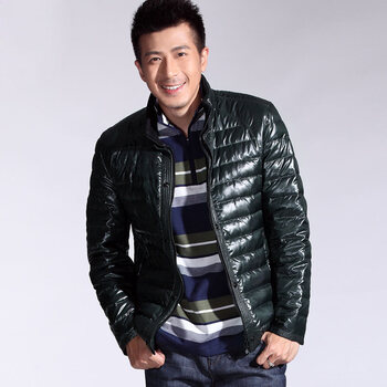 欧莎世家秋冬 男装 亮色绗缝羽绒服my24168<em>墨绿色</em>