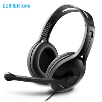 漫步者 （EDIFIER） USB K800 学生网课耳麦 头戴式电脑耳机 在线教育听力对话耳麦 黑色
