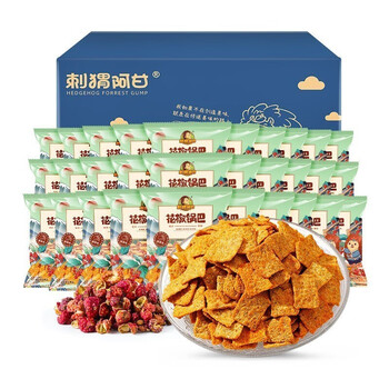 京喜特价APP、有券的上：刺猬阿甘 花椒锅巴(椒香味)15g*15袋食品类商品-全利兔-实时优惠快报
