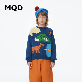 MQD 马骑顿 男童提花毛衣 藏蓝母婴玩具类商品-全利兔-实时优惠快报