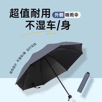 桃花雨 8骨纯色商务折叠伞全利兔-实时优惠快报