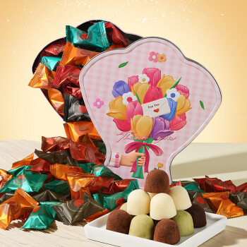 PLUS会员：悠享时（YOTIME）纯可可脂零食松露型巧克力 花颜巧语巧克力 礼盒装 250g食品类商品-全利兔-实时优惠快报