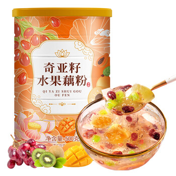 PLUS会员：YANHUAJI 燕花姬 冲饮谷物奇亚籽水果藕粉 500g/罐食品类商品-全利兔-实时优惠快报