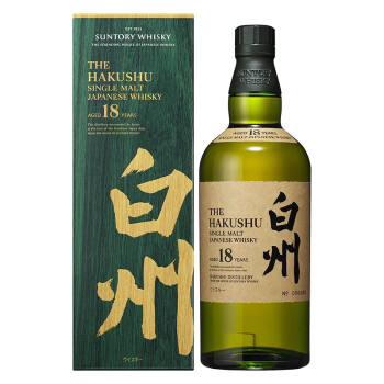 白州（Hakushu）18年 单一麦芽威士忌 700ml 日本原装进口洋酒(礼盒款)