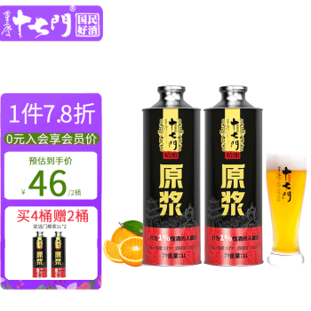 十七门精酿啤酒礼盒 13度原浆啤酒整箱 1L大桶装德国工艺小麦白啤 临期 （定远门原浆） 1L 2桶 组合装