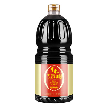 千禾 酱油 零添加纯酿红烧特级老抽 不使用添加剂 1.8L