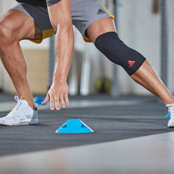 阿迪达斯（adidas）运动护具 保暖运动男女士护具护膝篮球羽毛球运动护膝护腕护肘护踝护具 护膝(单只装) XL码