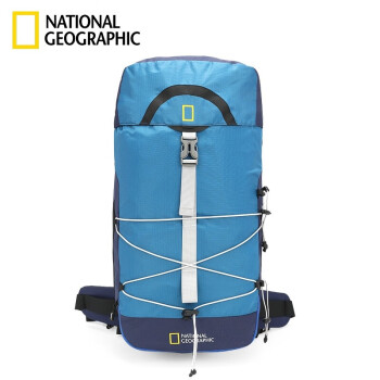 国家地理National Geographic登山包男户外防泼水背包大容量背囊旅行双肩包女 蓝色