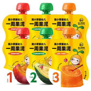 窝小芽 婴幼儿水果泥 80g*6袋母婴玩具类商品-全利兔-实时优惠快报